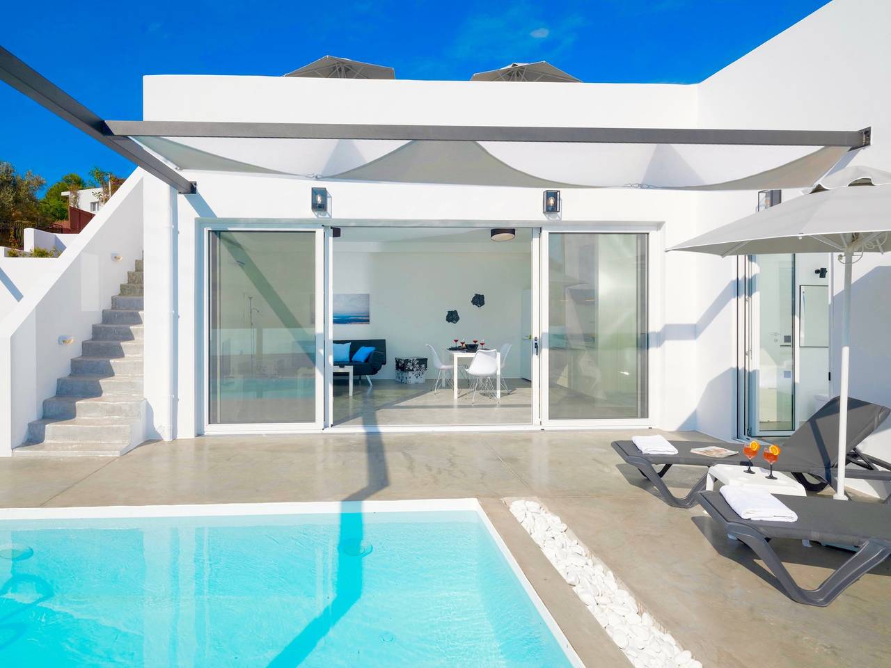 Villa für 4 Personen mit Terrasse in Agia Pelagia, Achlada