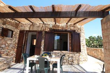 Gîte pour 4 personnes, avec jardin et vue, animaux acceptés à Taviano