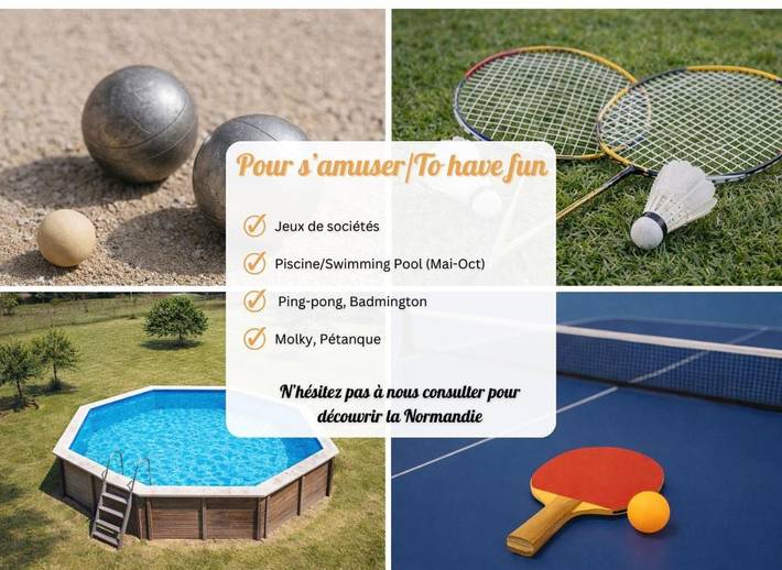 Location de vacances pour 16 personnes, avec piscine et terrasse ainsi que jardin et vue, animaux acceptés dans Gouffern en Auge - 4