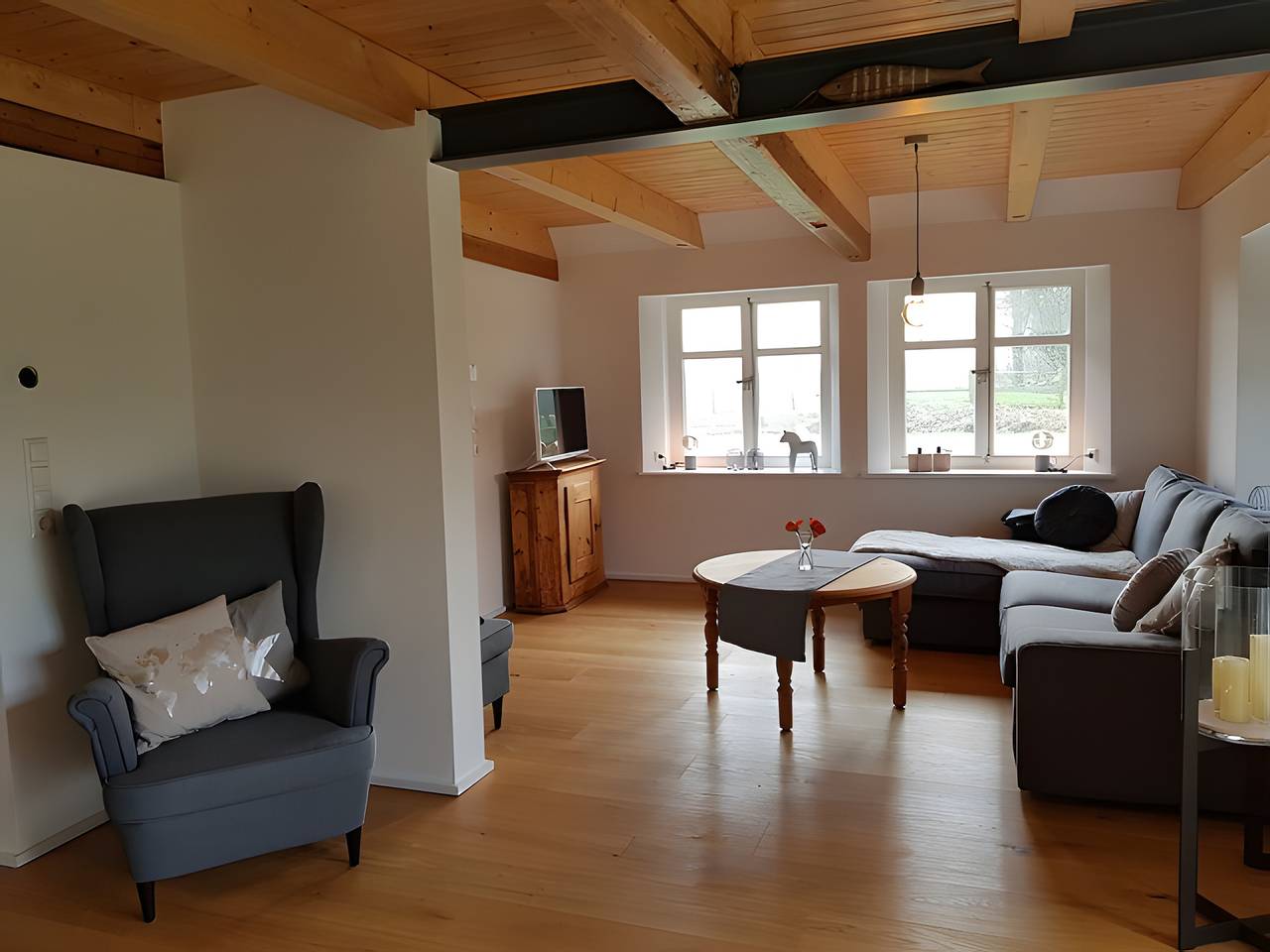 Ferienhaus 'Schäferhaus' mit privater Terrasse, Gemeinschaftsgarten und Wlan in Hemme, Flusslandschaft Eider Region
