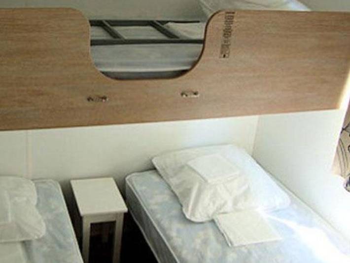 Flower Camping Orly d'Azur - Mobilheim 5 personen - Cottage Picholine Standard 25m² - 2 Zimmer - halbüberdachte Terrasse -. in Six-Fours les Plages, Mittelmeerküste (Frankreich)