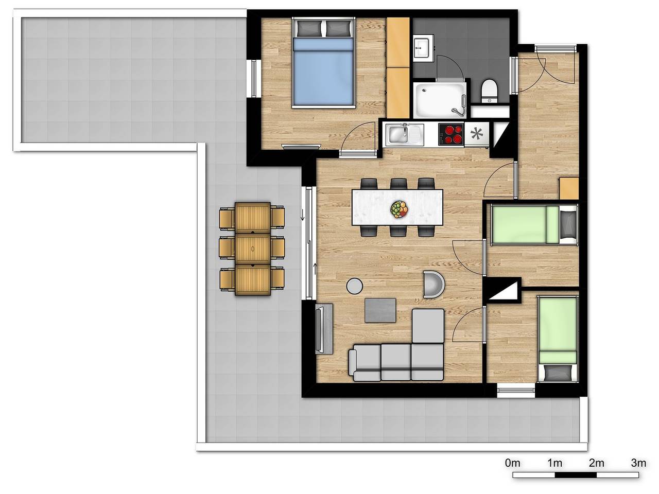 Appartement entier, New family penthouse for 6 people with 2 bunk beds in Vence, Côte méditerranéenne (France)