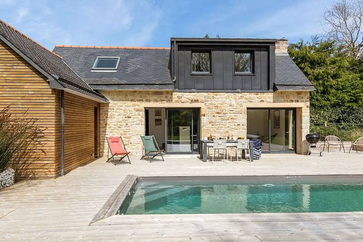 Maison de vacances pour 6 personnes, avec terrasse et jardin, animaux acceptés à Clohars-Fouesnant