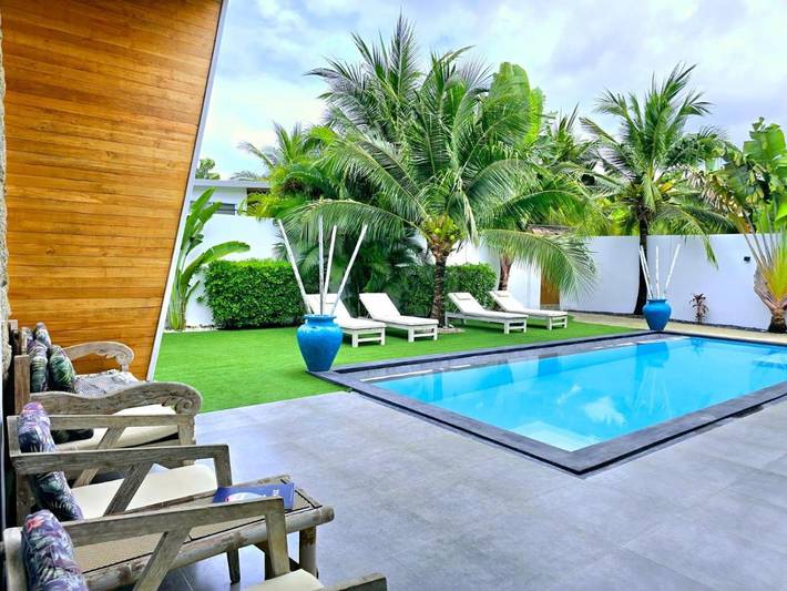 Villa für 4 Personen, mit Garten und Ausblick sowie Pool auf Koh Samui