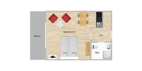 Studio für 3 Personen in Braunlage, Westharz, Bild 4