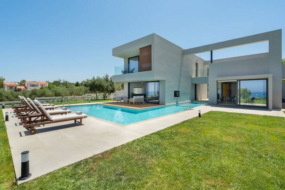 Avra Villa, Pirgos-Villas, Heated Pool, Wonderful Sea View in Gerani, Chania und Umgebung