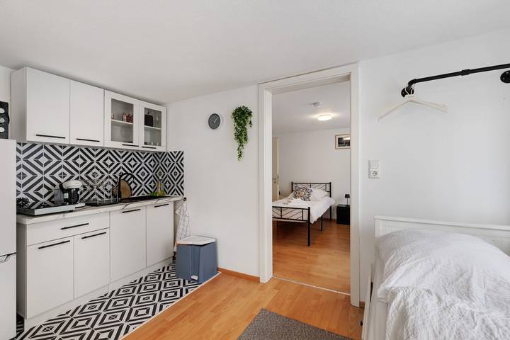 Geheel appartement, Appartement 'M B Homes Schlatt' met uitzicht op het meer, gedeeld terras, wifi en parkeerplaats in Hechingen, Neckar-Alb