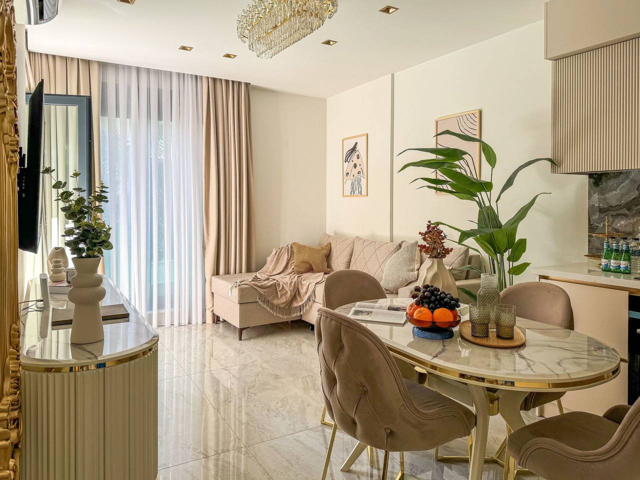 Appartement entier, Qoople Legend 36 В-01 100 Meter vom Strand entfernt in Alanya, Province d'Antalya