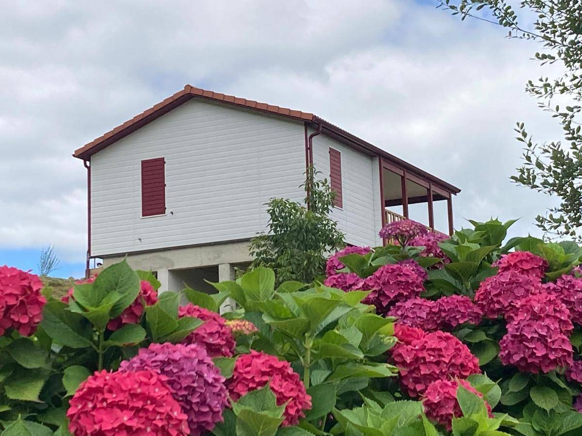 Chalet Paille en Queue, au pays basque avec piscine et vue sur Hasparren in Hasparren, Région de Bayonne