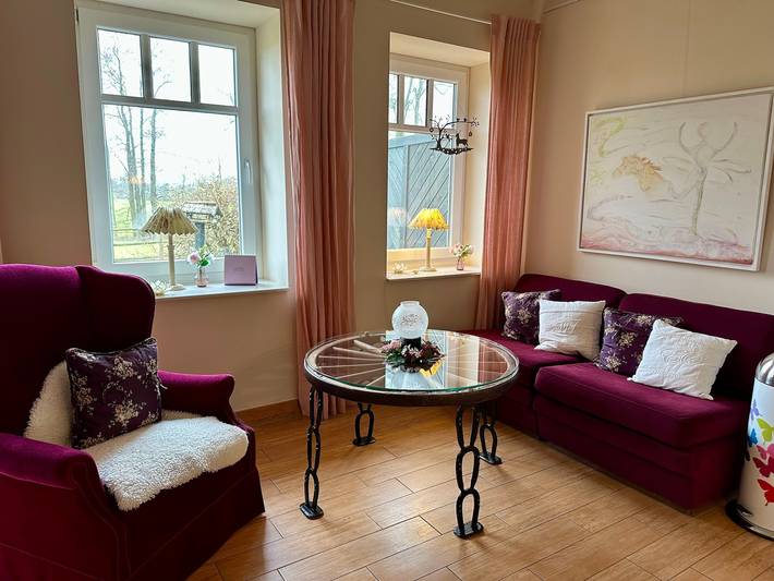 Ferienwohnung für 2 Personen, mit Terrasse und Garten sowie Ausblick in Rieseby
