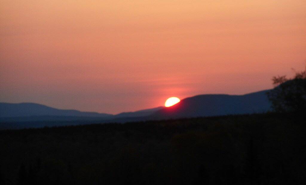 Post and beam cabin with king and bunk in Piscataquis County