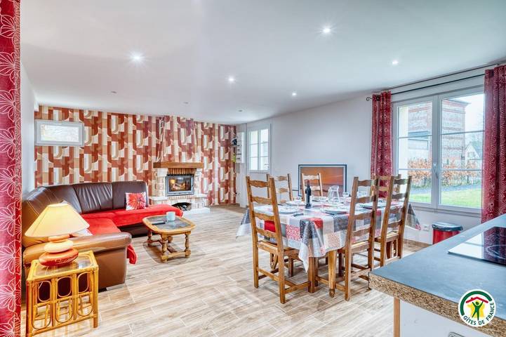 Gîte pour 6 personnes, avec Terrasse ainsi que Jardin et Vue