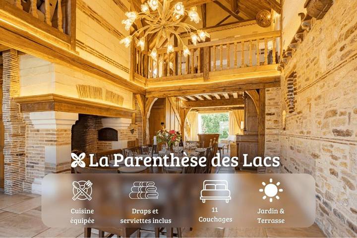 Location de vacances pour 11 personnes, avec Terrasse et Jardin dans Montreuil-sur-Barse