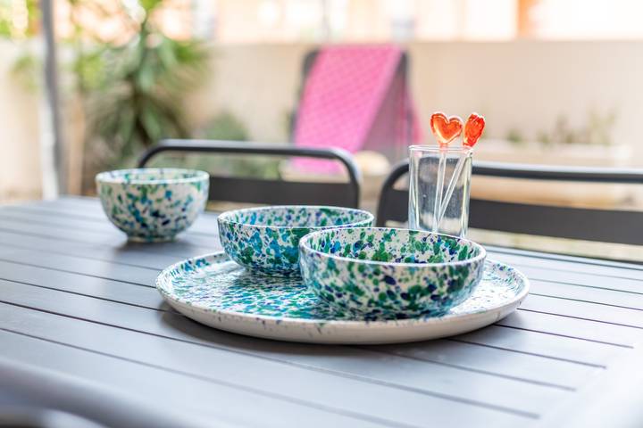 Apartamento entero, Apartamento 'Meu Delit' con piscina compartida, terraza privada y jardín privado in La Côte Vermeille, Cerbère