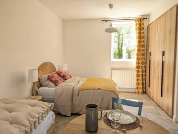 Gîte pour 4 personnes, avec terrasse ainsi que jardin et vue à Maulévrier