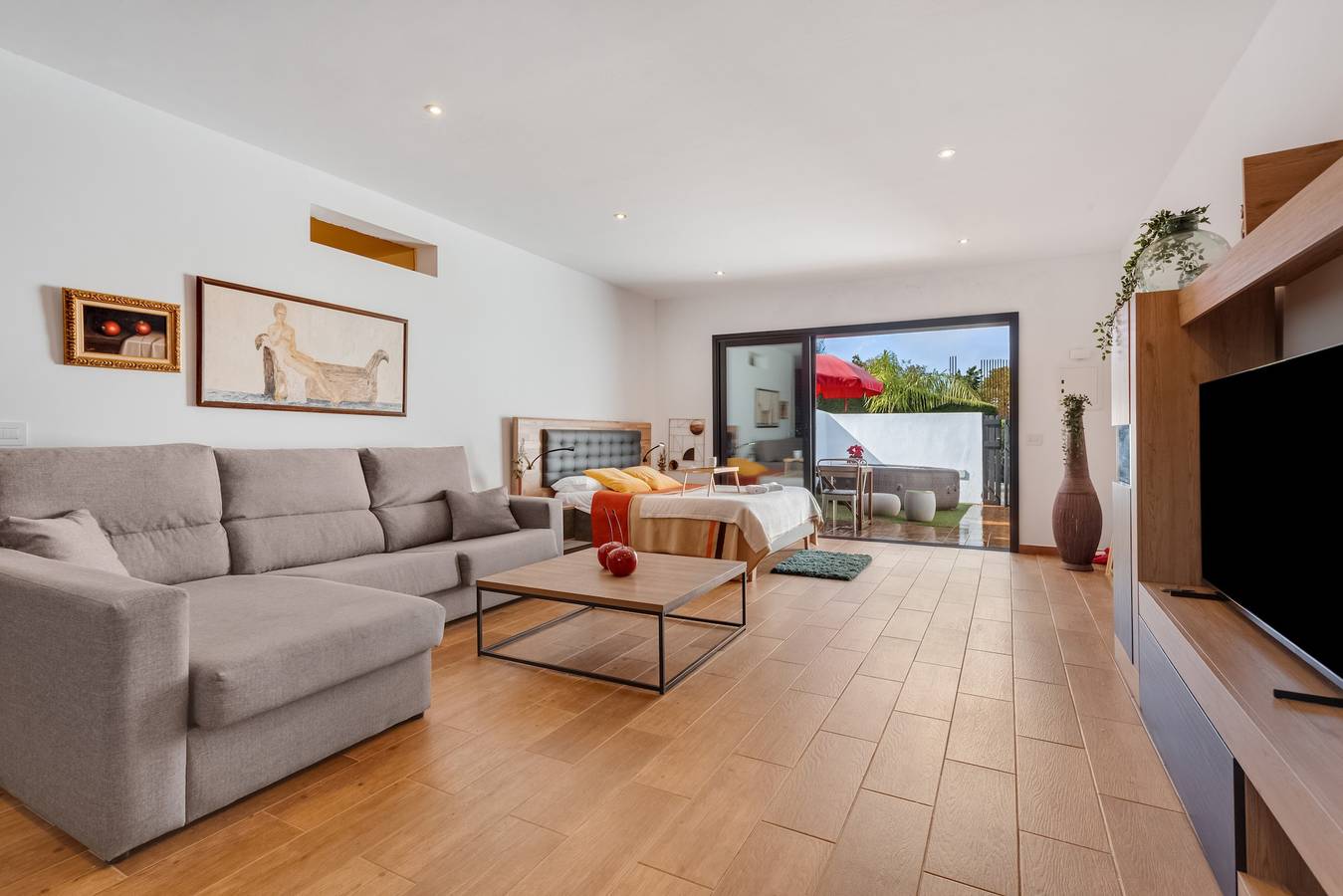 Ökologisches Apartment 'Golosa 4' mit beeindruckender Aussicht, Gemeinschaftspool & Wlan in Cañeño, La Orotava