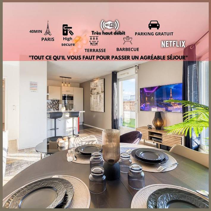 Appartement de vacances pour 8 personnes, avec Balcon ainsi que Terrasse et Vue