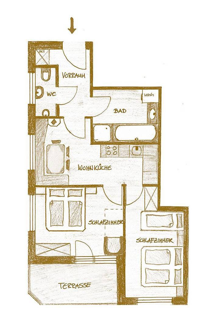 Apartamento vacacional entero, #4 Bergkristall (2-6 Pers./2 Sz) in Flachau, Ski Amadé