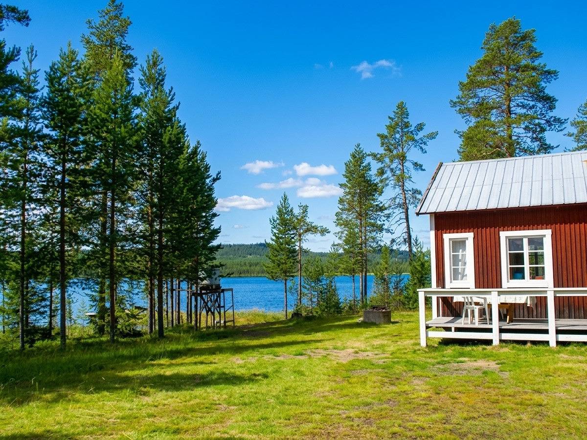 Ferienhaus am See in Lappland in Lappland (Schweden)