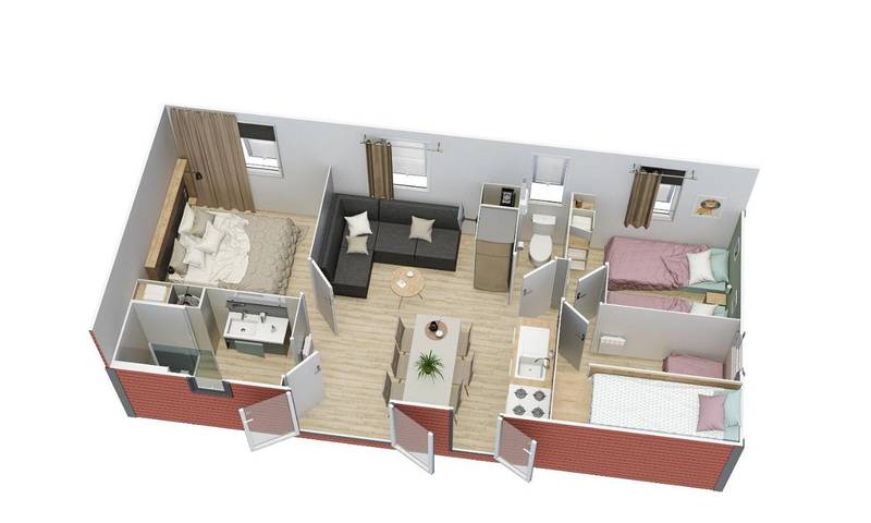 Location de vacances pour 9 personnes, avec terrasse ainsi que vue et piscine, animaux acceptés à Saint-Léger-sur-Dheune