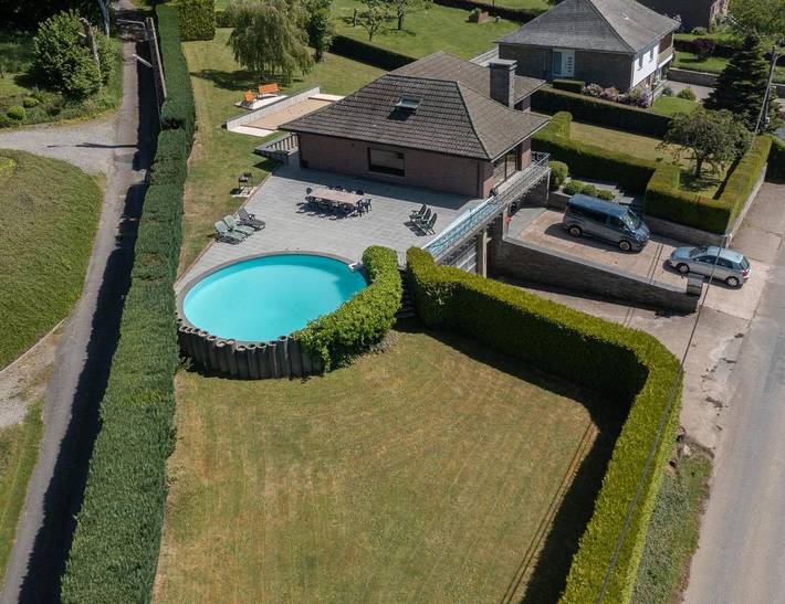 Ferienhaus für 12 Personen, mit Garten und Sauna sowie Pool und Ausblick