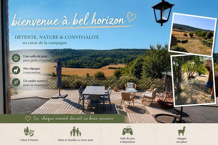 Maison de vacances pour 6 personnes, avec Terrasse ainsi que Jardin et Vue