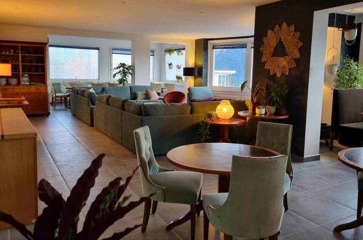 Chambre d’hôte pour 5 personnes, avec sauna ainsi que jardin et vue à Leysin