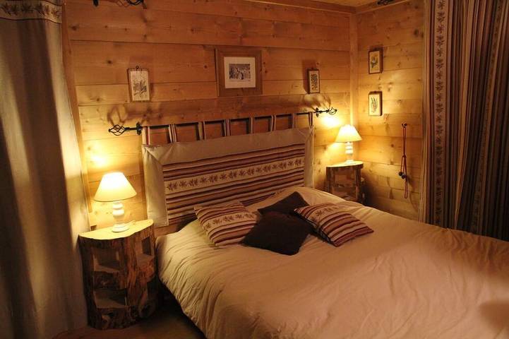 Berghütte-Familie-Ensuite mit Bad-Bergblick in Vallorcine, Region Bonneville