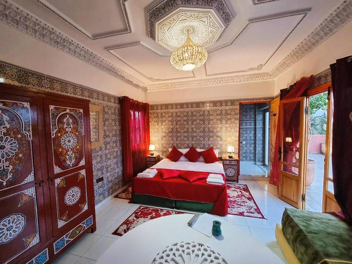 Maison d’hôte pour 2 personnes, avec jardin et vue, adapté aux familles à Ourika (roman)