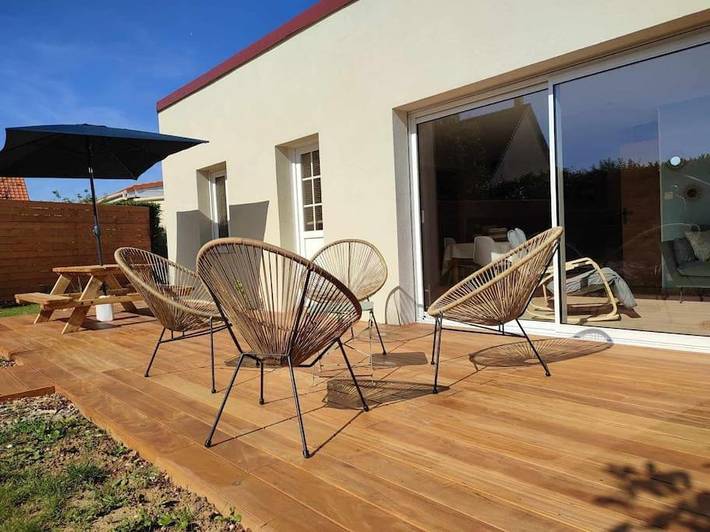 Location de vacances pour 4 personnes, avec jardin à Verton