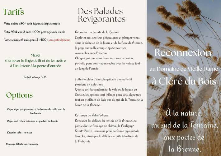 Location de vacances pour 2 personnes, avec vue et jardin à Cléré-du-Bois - 3