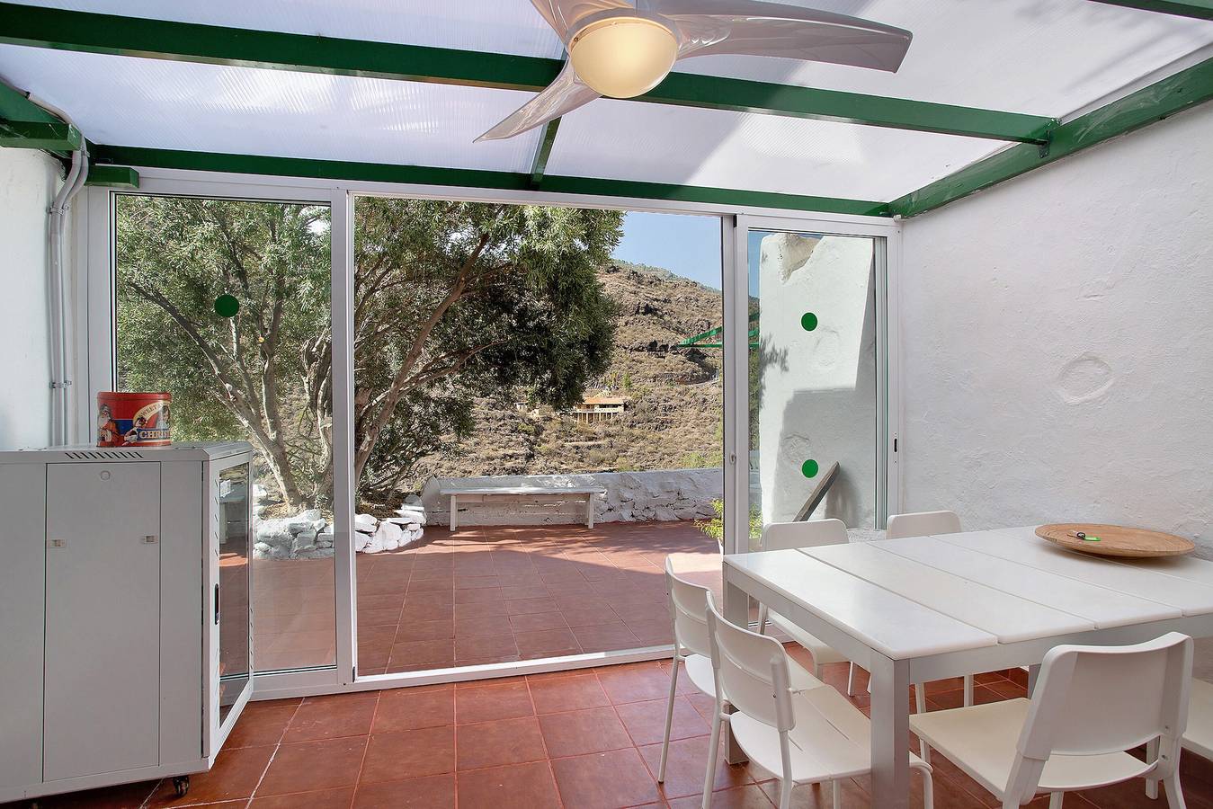 Ferienhaus „Casa Cueva Tejeda 2 Dorm“ mit Meerblick, privater Terrasse & Wlan in El Carrizal, Tejeda