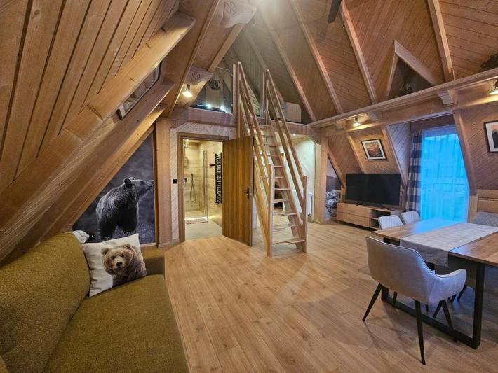 Ośrodek wypoczynkowy dla 4 osób, z Balkon i Ogród oraz Widok w Murzasichle
