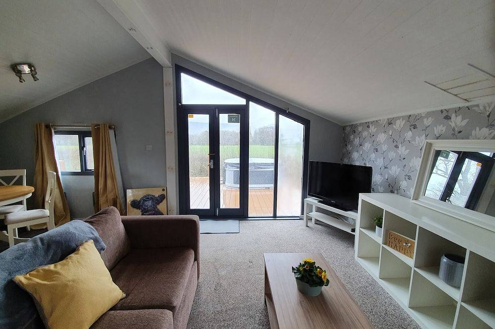 Log Cabin in the Clwydian Range in Denbighshire