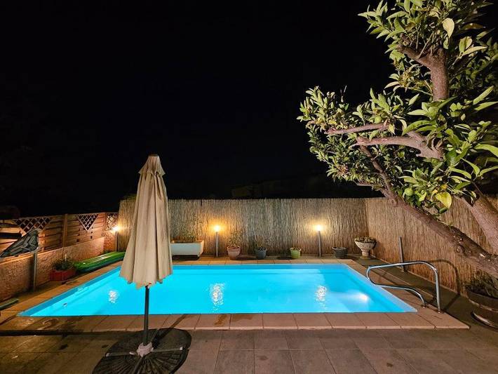 Casa de huéspedes para 4 personas, con piscina y terraza en Torreilles