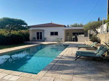 Gîte pour 4 personnes, avec piscine ainsi que vue et jardin à Poulx