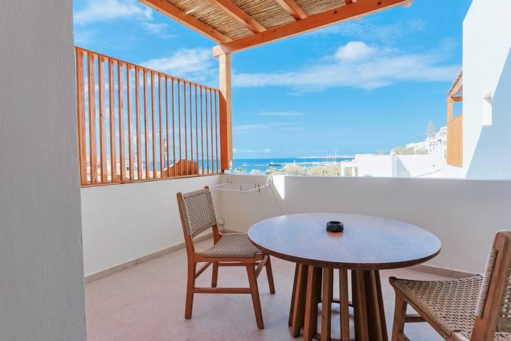 Hôtel pour 4 personnes, avec balcon et vue sur l’océan