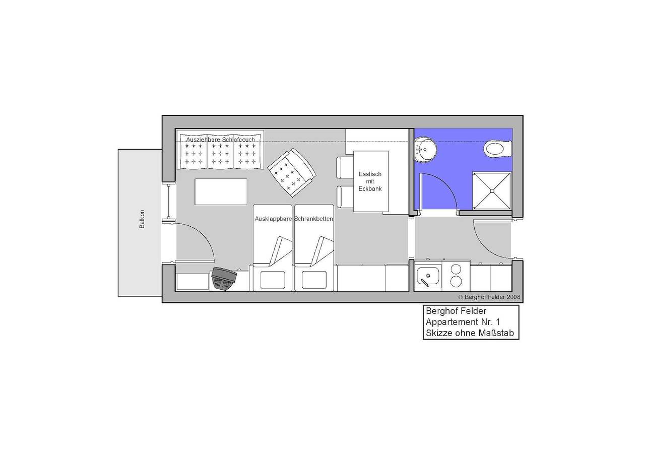Geheel vakantieappartement, App/1 slaapkamer/douche, wc in Mittelberg, Kleinwalsertal
