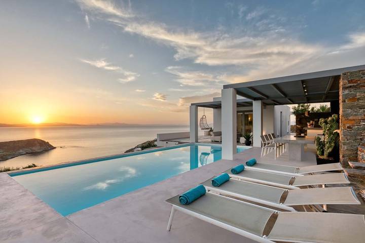 Villa pour 8 personnes avec vue sur l’océan in Kea