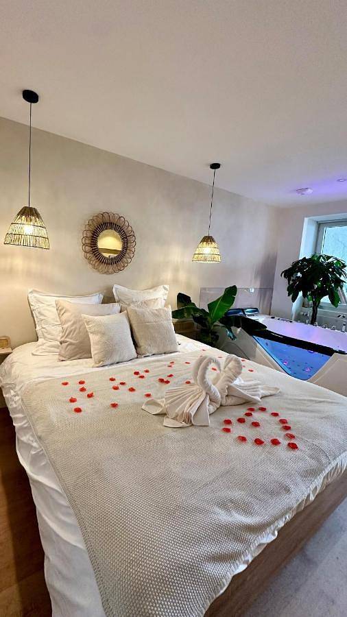 Appartement de vacances pour 4 personnes, avec Jacuzzi et Terrasse ainsi que Jardin et Sauna
