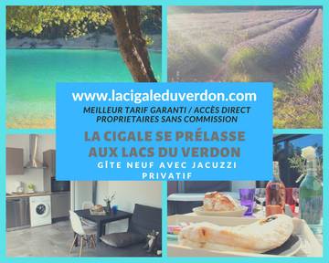 Gîte pour 4 personnes, avec jacuzzi ainsi que jardin et balcon en Provence-Alpes-Côte d'Azur