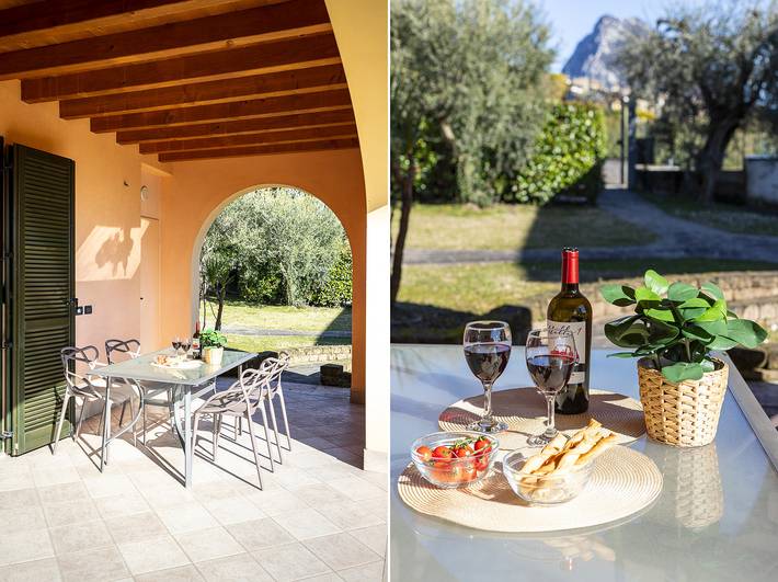 Ferienwohnung für 5 Personen, mit Terrasse und Garten sowie Seeblick in Toscolano-Maderno