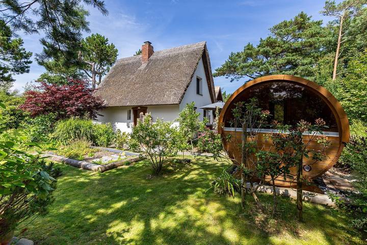 Ferienhaus für 4 Personen, mit Terrasse und Garten sowie Sauna und Ausblick
