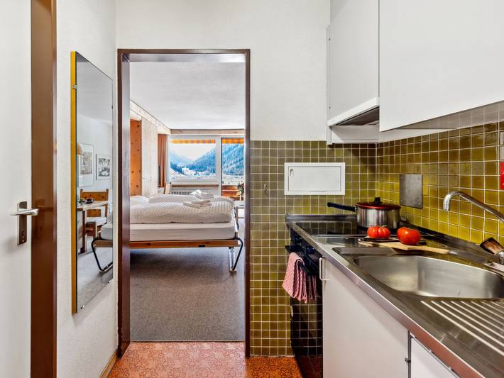 Ferienwohnung für 2 Personen, mit Sauna und Balkon sowie Ausblick in Davos - 3