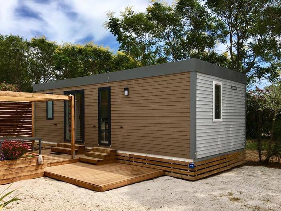 Flower Camping Le Mas de Mourgues - Mobile home 6 persons - Oleander Prenium in Vauvert, Nimes region