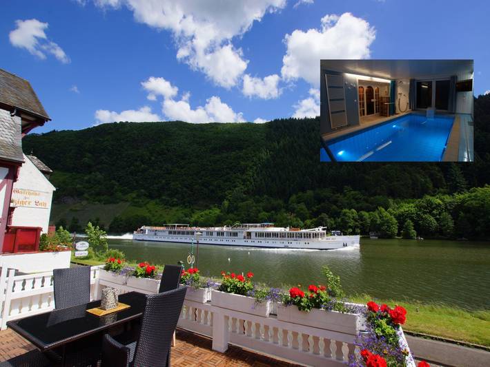 Ferienwohnung für 4 Personen, mit Balkon und Terrasse sowie Pool und Sauna in Traben-Trarbach