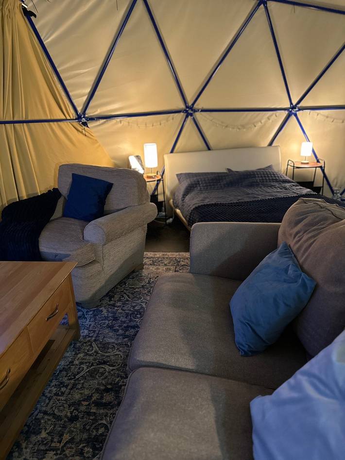 Tipi für 4 Personen, mit Meerblick und Terrasse sowie Garten, mit Haustier in Wales - 2