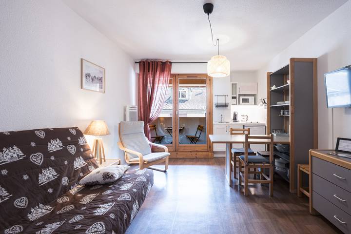 Studio pour 4 personnes, avec balcon, adapté aux familles