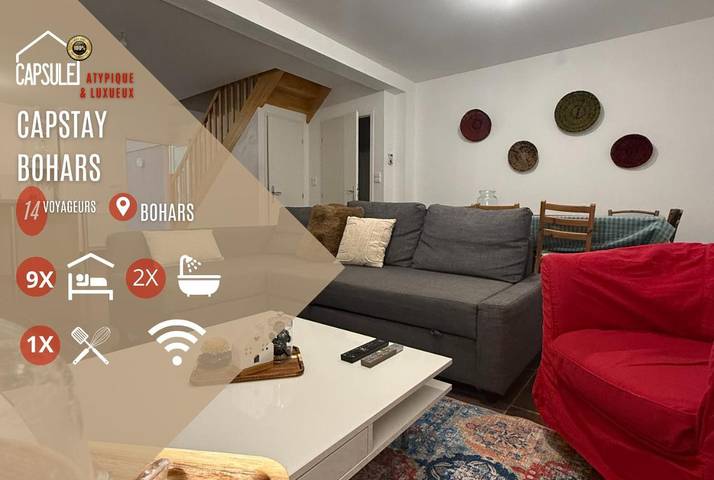 Appartement de vacances pour 14 personnes, avec jardin