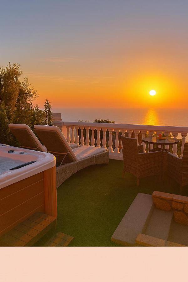 Location de vacances pour 2 personnes, avec jardin ainsi que vue et piscine à Anacapri